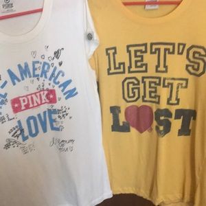 Two Victoria’s Secret T-shirt’s